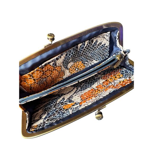 Hobo Cora Orange Blossom Large Frame Wallet - Picture 7 of 10